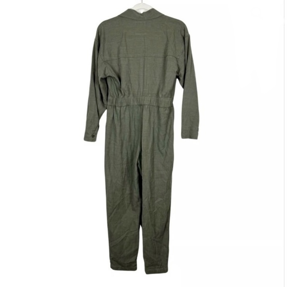 ABERCROMBIE & FINCH Green Utility Jumpsuit with Belted Waist - Picture 3 of 5